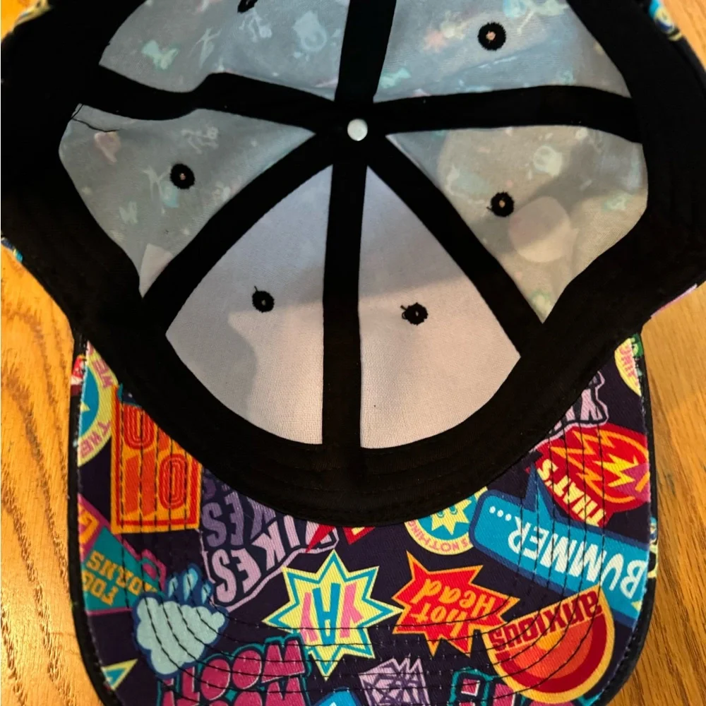 Disney Inside Out 2 baseball cap adjustable strap Abstract Thought pattern NWOT - Picture 3 of 4